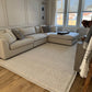 Living Room Room setting Ivory 8 ft x 10 ft with Border Rug