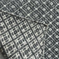 Gray & White Diamond Handwoven Wool Flat Weave Rug — side-angle view, Lav & Lira handmade rug