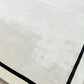 Hand Loomed, Viscose Border Rug, Ivory & Black Modern Area Rug, Luxury Rug, Minimalist Designer Carpet | Lav & Lira