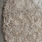 Handwoven White Wool Shaggy Rug — Chunky Knit, Custom Size