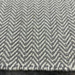 Grey Silver & White Hand woven, Wool flat weave rug, Single Line Chevron Style - LavnLira