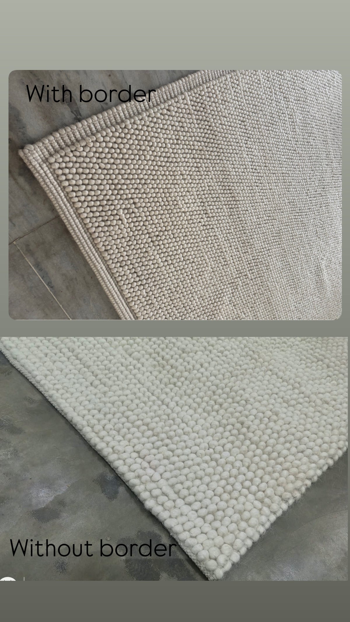 With border and without border image Ivory color 