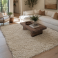 Solid White Hand-Knotted New Zealand Wool Shag Rug | Thick Plush | Custom Sizes | Lav & Lira
