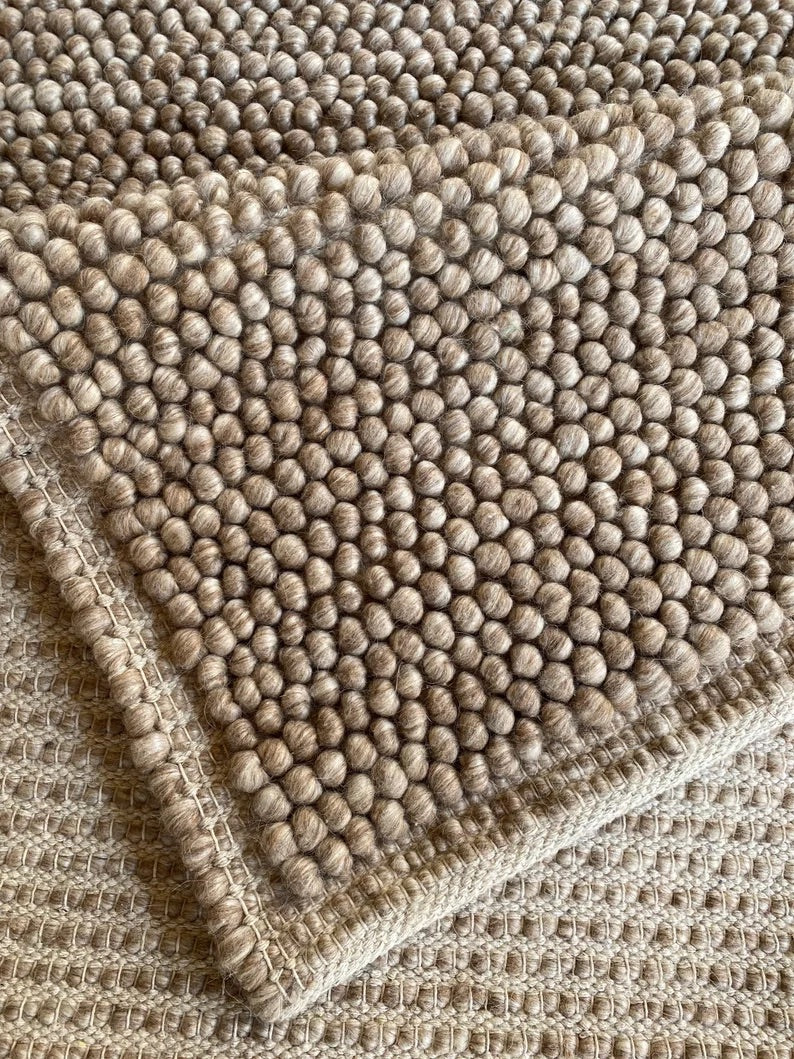 Hand Woven Chunky Loop Wool Area Rug