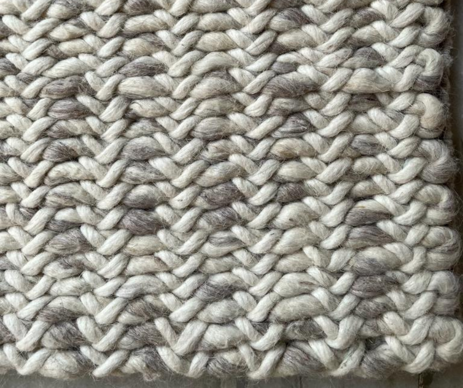 Hand Woven, Cable Knit, Chunky, Wool Area Rug. Available in Multiple Sizes.  Farmhouse Rug, Bedroom Decor, Indoor Rugs, Livingroom Decor