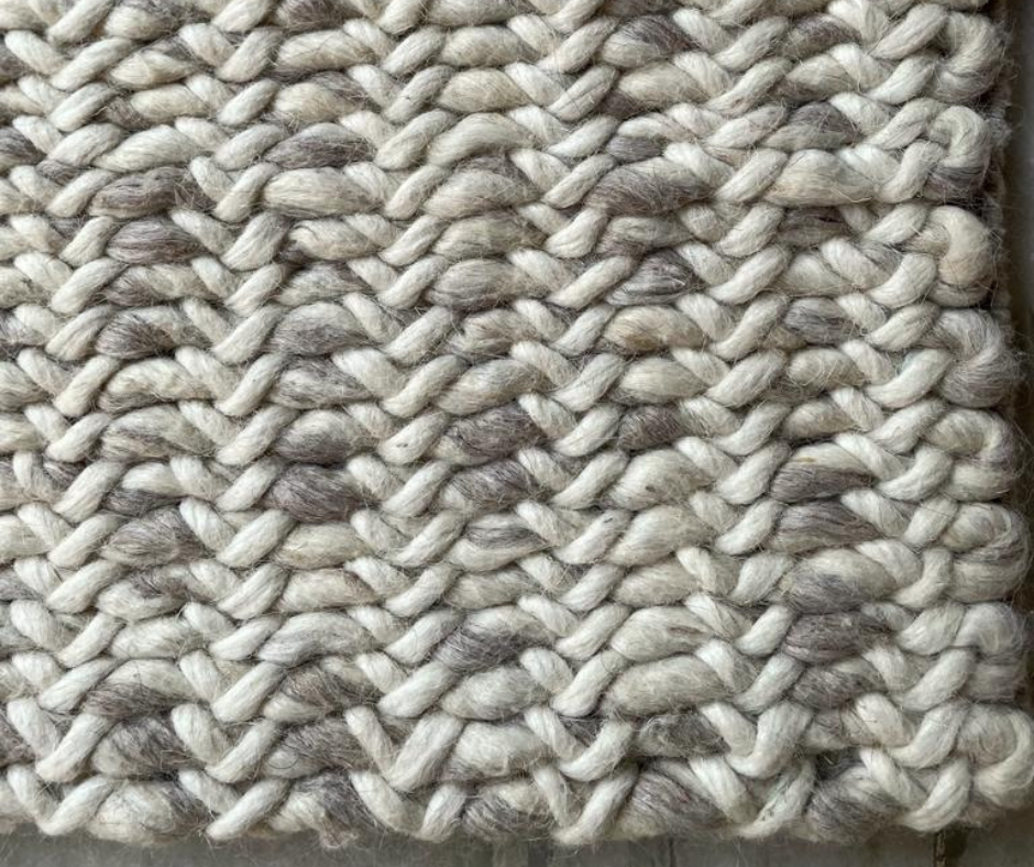 Hand Woven, Cable Knit, Chunky, Wool Area Rug. Available in Multiple Sizes. Farmhouse Rug, Bedroom Decor, Indoor Rugs, Livingroom Decor